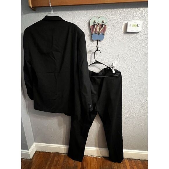 Stafford Wool Suit  Mens Black Size 44XT & 38Xl‎ Vintage - Picture 9 of 11